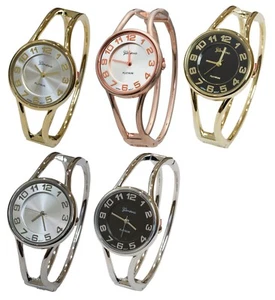 Blekon Collections Japanese Quartz Metal Double Band Fashion Womens Bangle Watch - Picture 1 of 51