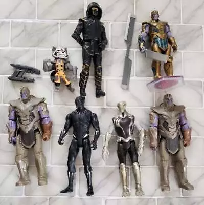 Lote de figuras de acción Marvel Avengers Black Panther Chitauri Thanos Ronin Hawkeye Ro Foto 1 de 4