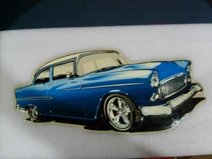 Retro Metal Hanging Tin Sign "57 CHEVROLET 3-D vintage Car Bar Garage Wall - Picture 1 of 5