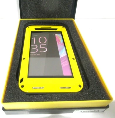LOVE MEI Heavy Duty Metal Waterproof Case Cover for Sony Xperia XA Yellow - Image 1 of 4