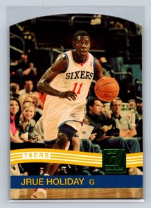 2010 Donruss Die Cuts Emerald #22 Jrue Holiday   Philadelphia 76ers B69