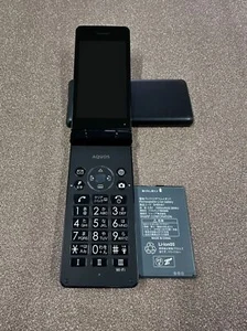 SHARP A205SH A206SH AQUOS KEITAI 4 Factory Unlocked SIM Flip Black Flip Phone - Afbeelding 1 van 5