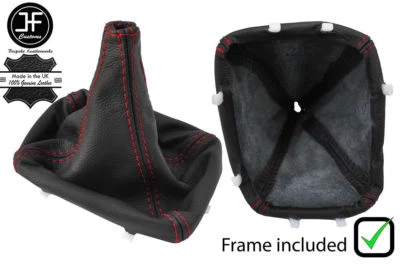 RED STITCH LEATHER SHIFT BOOT+PLASTIC FRAME FOR PONTIAC FIREBIRD CAMARO 97-02 - Imagem 1 de 3