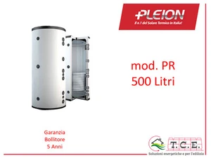 Accumulo Puffer con Uno Scambiatore - PLEION mod PR - 500 Litri Mono Serpentino - Picture 1 of 1