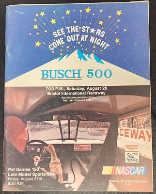 NASCAR Busch 500 Bristol International Raceway Programa Oficial 1982 Foto 1 de 3
