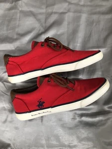 Beverly Hills Polo Club Canvas Men’s Red Shoes Sneakers Size 8 - Picture 1 of 8