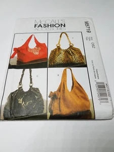 MCCALL'S 5719 HOBO BAGS, ONE SIZE UNCUT - Picture 1 of 2