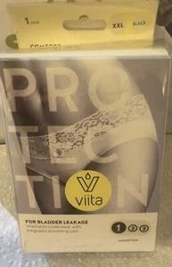 Viita Underwear Blasenleckage waschbar Hipster leicht saugfähig XXL schwarz Lvl 1 - Bild 1 von 8