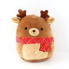 Squishmallows For Pets Brown Christmas Reindeer 10" Squeaker Kelly Toy Plush