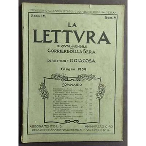 Rivista La Lettura n.6 - Giugno 1904 - Corriere della Sera - Foto 1 di 2