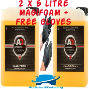 AUTOBRITE DIRECT 2 X 5 LITRE MAGIFOAM SNOW FOAM PRE WASH FOR LANCE CAR SHAMPOO - Picture 1 of 2