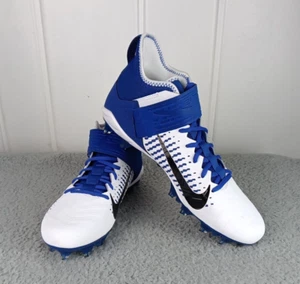 Nike Alpha Menace Pro 2 Football Cleats White Blue University BV3945-101 Size 11 - Picture 1 of 15