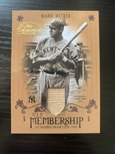 2003 Donruss Classics Babe Ruth Game Used Bat /29 Yankees VIP Membership HOF