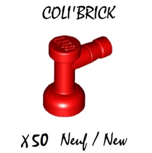 Lego 4599b - 50x Robinet / Tap 1x1 without hole in End - Rouge / Red - NEUF - Imagen 1 de 1
