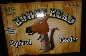 Horse Head Squirrel Feeder Archie Mcphee Accoutrements Big Head Anal Feeder - Picture 1 of 2