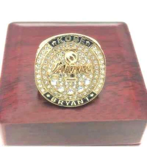 Lakers 2016 Memorial Kobe Bryant #8 and #24 Replica Ring With Wooden Display Box - Picture 1 of 9