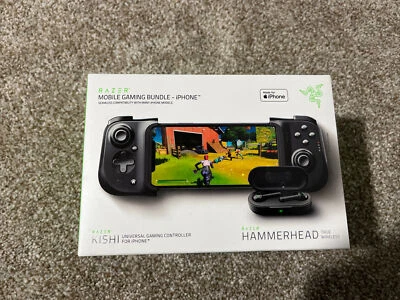 NEW RAZER Kishi Gaming Controller Hammerhead Earbuds Mobile Gaming Bundle iPhone - Image 1 of 3