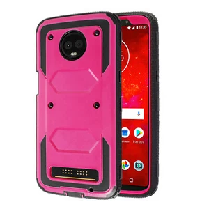 Für Moto Z3 Play Z4 Play Hybrid Case stoßfest Ganzkörper mit Displayschutzfolie - Bild 1 von 24