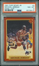 1991 Tuff Stuff Jr Insert #2 MICHAEL JORDAN Chicago Bulls PSA 8