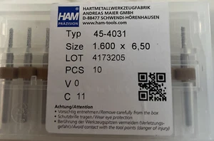HAM prazision Carbide Circuit Board Drill 45-4031 box10 - Picture 1 of 1