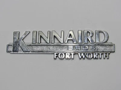 VTG Kinnaird Brothers Motor Fort Worth Texas Metal Dealership Badge Emblem Tag - Image 1 of 2