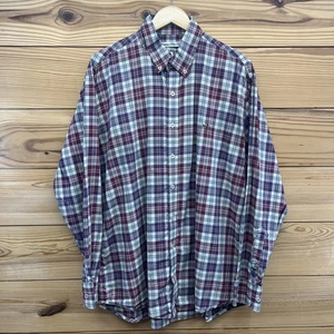 Southern Point Co Shirt XL Plaid Button Up Red Blue Beige Dog Embroidery B153 - Picture 1 of 8