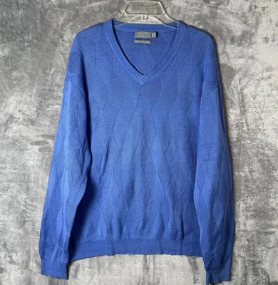 Talbots Men’s Blue  100% Pima Cotton Long Sleeve Sweater Size  Extra Large - Image 1 of 4