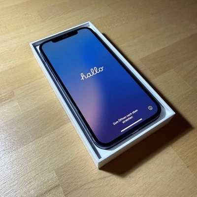 Apple iPhone 12 blau 128 GB, Kapazität hat nachgelassen, mit OVP - Bild 1 von 4
