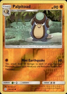 Pokemon Reverse Holo Palpitoad SM - Cosmic Eclipse 116/236 LP - Picture 1 of 2