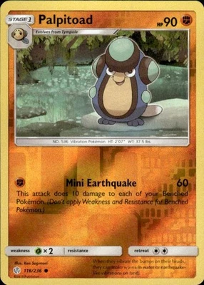 Pokemon Reverse Holo Palpitoad SM - Cosmic Eclipse 116/236 LP - Image 1 of 2