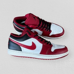 Air Jordan 1 Low Bulls White Gym Red Reverse Black Toe 553558-163 UK 11 - Bild 1 von 6