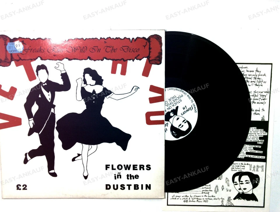 Flowers In The Dustbin - Freaks Run Wild In The Disco UK Maxi 1984 + Insert '* - Image 1 of 1