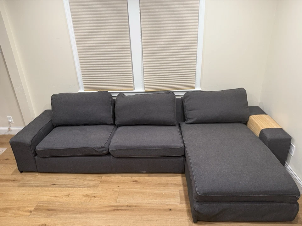 Sofá IKEA Kivik con chaise tresund fundas lavables antracita Foto 1 de 1