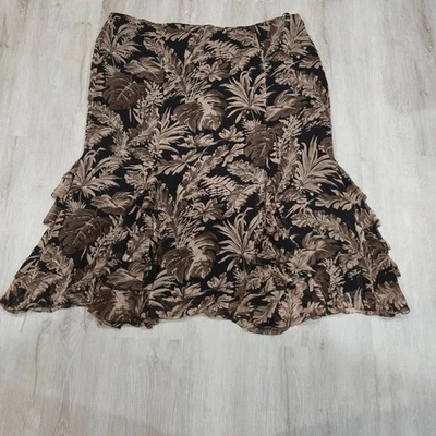 Charter Club Plus Size Womens 24 100% Silk Flowy Maxi Skirt Boho Hippie - Image 1 of 4