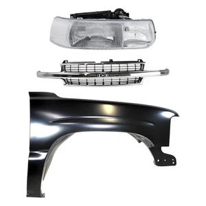 Grille Kit For 1999-2002 Chevrolet Silverado 1500 with RH Fender and Headlight - Picture 1 of 7