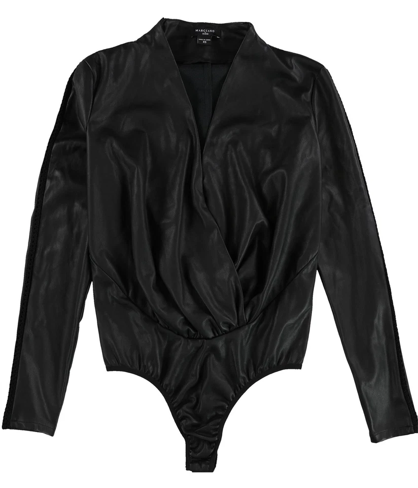 Mono body de cuero sintético para mujer GUESS, negro, XS Foto 1 de 3