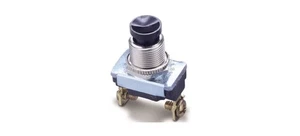 GB GSW-22 Pushbutton Switch, 6/3 A, 120/240 V, SPST, Screw Terminal, Chrome - Picture 1 of 2