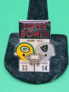 STARLINE Superbowl Pin Set Individual Pin – 1968 Super Bowl II Packers vs Raider - Picture 1 of 3