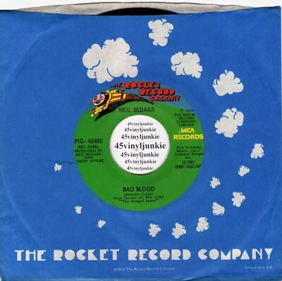 Neil Sedaka NM 45 rpm "Bad Blood" on Rocket Records - Image 1 of 2