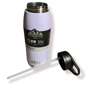 NUEVO Hydrapeak 32 oz Botella de Agua Tapa de Pajita, Acero Inoxidable Aislado Lavanda - Imagen 1 de 5