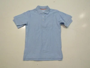 NWT Boys FRENCH TOAST 2 Pack Polo Short Sleeve Pique Shirts Lt Blue Large 10/12 - Picture 1 of 3