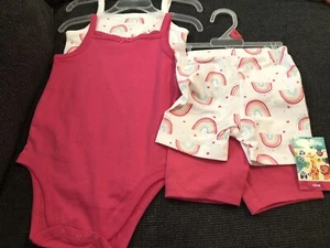 Garanimals Body und Shorts Sets Größe 18M, 24M 2 SETS 2 SHORTS 2 TOPS Neu mit Etikett - Bild 1 von 4