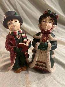 Estatuillas de villancicas de Princess House 1997 5"H, vintage - Imagen 1 de 6
