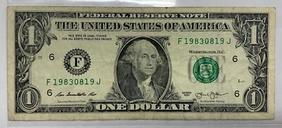 One Dollar Birthday Bill 19830819 August 19, 1983 - Image 1 of 2