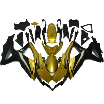 Fairings for Suzuki GSXR600 2008 2009 2010 GSXR750 K8 Bodywork - Gold Black Grey - Image 1 of 4
