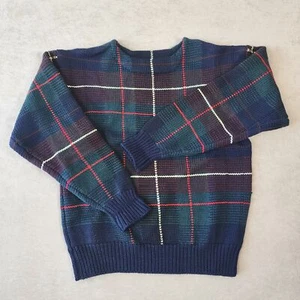 Club Room Size M 100% Wool Grandpa Cosby Vintage knit 80's 90's Y2K Sweater FLAW - Picture 1 of 16