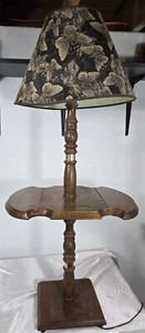 Vintage drop leaf floor table lamp combo - Picture 1 of 14