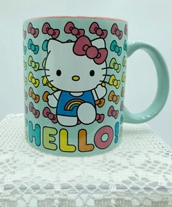 Sanrio Nuevo Hello Kitty Arco Iris Arco Iris Papel Pintado Grande Cerámica Taza de Café - Imagen 1 de 4