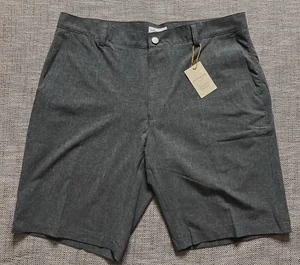 PETER MILLAR CROWN SPORT MENS SHACKLEFORD HYBRID SHORTS SIZE 35 IRON - Picture 1 of 9