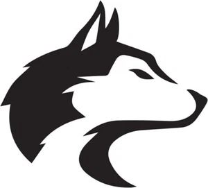 Wolf Husky Dog Animal - Black Vinyl Decal Car Truck Windows Laptop Notebook - Bild 1 von 2